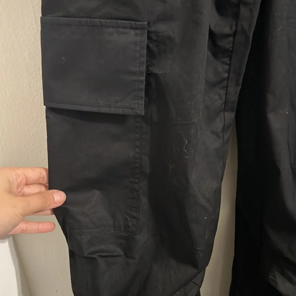 Zara strapless cargo jumpsuit black size small blogger favorite - Picture 10 of 16